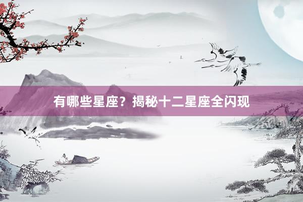 有哪些星座？揭秘十二星座全闪现